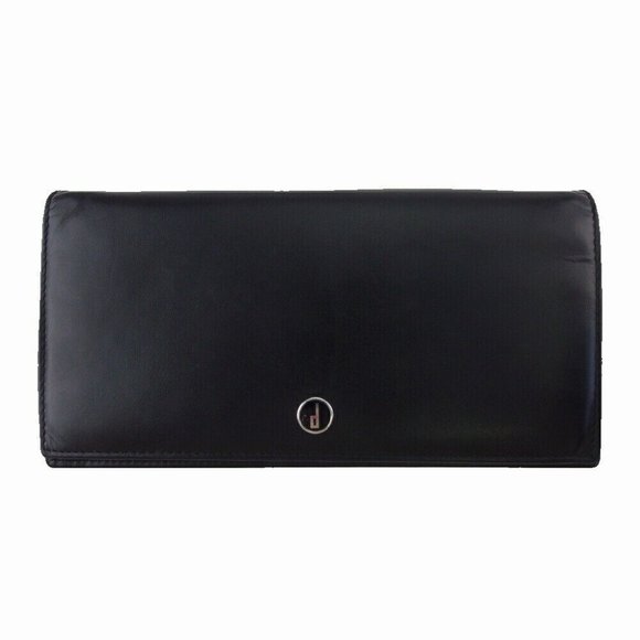 DUNHILL Long Wallet Century Man Leather Authentic USED